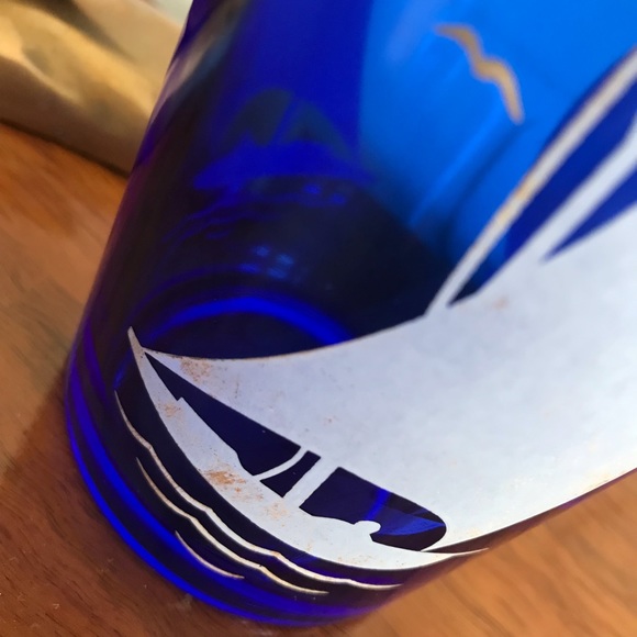 Magnifique Shaker en verre bleu cobalt.  HAzel-Atlas 1930 - Picture 3 of 5